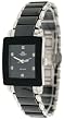 Oniss #ON603-L1 Women's Prezioso Black Ceramic Collection Watch with Silver Trim