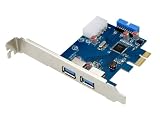 HooToo® HT-PC002 2 Port USB 3.0 PCI Express Card with Internal 19 Pin Dual Port Header and 4 Pin Male DC Power Connector. [Safe and Durable Solid CAP + Stable Performance VIA Chipset]. Easy to install.