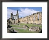 Byland Abbey, Managed by English Heritage, North Yorkshire, England, United Kingdom Photography Framed Art Poster Print by David Hunter, 22x18