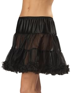 California Costumes Women's Ruffled Pettiskirt,Black,Large/X-Large