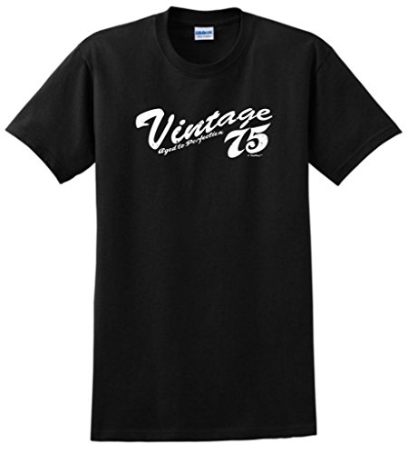 40th Birthday Gift Vintage 1975 Aged Perfection T-Shirt Large Black