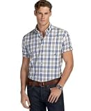 Nautica Big & Tall Poplin Plaid Shirt
