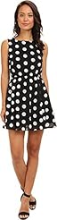 Polka Dot Print Skater Dress 