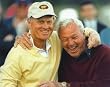 Arnold Palmer and Jack Nicklaus PGA Golf 8x10 Photograph Hugging and Smiling
