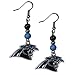 NFL Siskiyou Sports Womens Carolina Panthers Fan Bead Dangle Earrings One Size Team Color,black