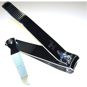 NAIL CLIPPER - CUTTER large size w/CURVED CUTTING SURFACE includes mini FILE
