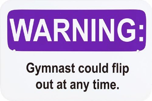 Purple Warning Metal Sign