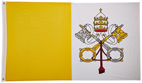 Online Stores Super Knit Polyester Vatican Flag, 3 by 5-Feet