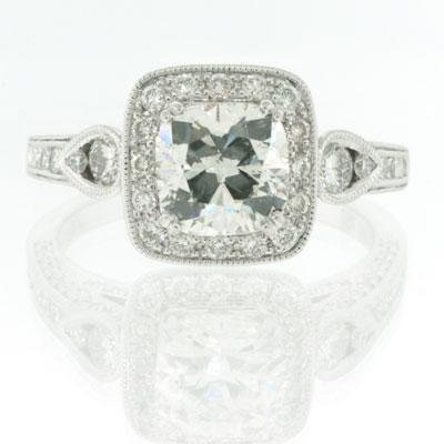 2.65ct Cushion Cut Diamond Engagement Anniversary 
