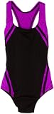 Speedo Girls 7-16 Sport Splice Solid Swimsuit