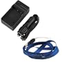 GTMax Replacement EN-EL19 Battery Charger with Car Adapter + Neck Strap Lanyard for Nikon COOLPIX S100 S3100 S4100 S2500 Digital Cameras