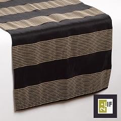 Tischl�ufer Salamanca in 4 Farben - Schwarz-Taupe