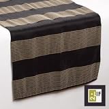 Tischl�ufer Salamanca in 4 Farben - Schwarz-Taupe