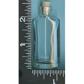  Clear, Glass, Triangle, Mini, Bottles, , 2 , ,Tiny, Bottles, with , , 2 , , Corks