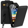 Supergets� Black Flip PU Leather Case For Samsung Galaxy Mini 2 S6500, Screen Protector And Polishing Cloth