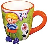 ZooBuds Dancing Feet 8 Ounce Cup with Hand Painted Boy Design