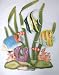 TROPICAL Fish painted METAL Wall home DECOR art NEW