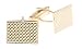 Elegant 14kt yellow gold cufflinks with criss-cross engraving. Made in the U.S.A