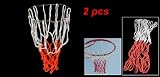 2PCS Red White Nylon Durable Backetball Nets for Training Match