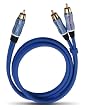 Oehlbach BOOOM! Subwoofer Y-Kabel 2m blau
