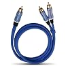 Oehlbach BOOOM!  Subwoofer Y-Cinch-Kabel  blau  2.00 m
