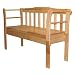 All natural finish wooden storage bench