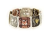 Tri Tone Inspirational Stretch Bracelet Fashion Jewelry