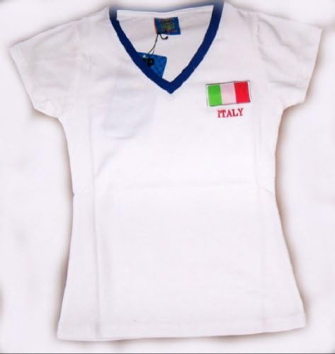 2010 WORLD CUP LADIES SPANDEX STRETCH ITALY SOCCER TSHIRT SIZE MEDIUM