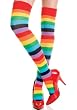 1st Fantasies Rainbow Striped Knit Thigh High Stockings