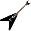 Dean V Thin Body Acoustic-Electric Guitar with V Headstock, Classic Black