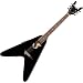 Dean V Thin Body Acoustic-Electric Guitar with V Headstock, Classic Black