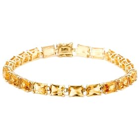 10k Yellow Gold Citrine Rectangular Cut Bracelet, 7.25 by Amazon.com Collection