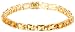 10k Yellow Gold Citrine Rectangular Cut Bracelet, 7.25