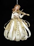Seasons of Elegance Angel Playing Violin Tassel Christmas Ornament 8