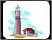 Decorated Mouse Pad with lighthouse, navigation, beacon