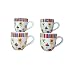 BIA Cordon Bleu Melina's Garden 14-Ounce Mugs, Set of 4
