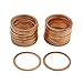 X AUTOHAUX 40 Pcs 22mm Inner Diameter Copper Washers Flat Sealing Gasket Rings for Cars