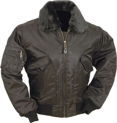 MA2 Jacke schwarz - Bomberjacke mit Fellkragen -, XXL