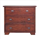 Modus Furniture Canyon 3-Drawer Chest, Saddle Brown