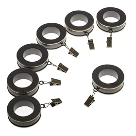 Levolor Decorative Fluted Ring, Set of 7, Brushed Bronze, Use With Rods Up To 1-Inch...