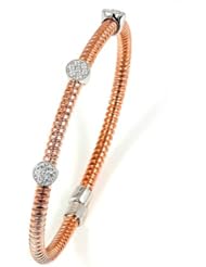 Sterling Silver - Silver Cubic Zirconium Bangle
