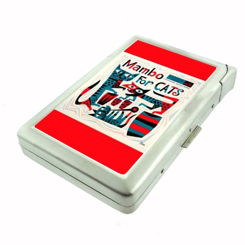 Mambo For Cats Retro Lounge Double-Sided Cigarette Case with lighter, ID Holder, and Wallet D-438