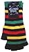 RASTA STRIPED FINGERLESS KNIT GLOVES