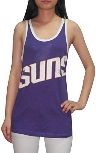 Womens NBA Phoenix Suns Crew-Neck Tank Top (Vintage Look) S Purple & Orange