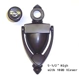 BOLTON Door Knocker With Viewer In Bright Crome Finish