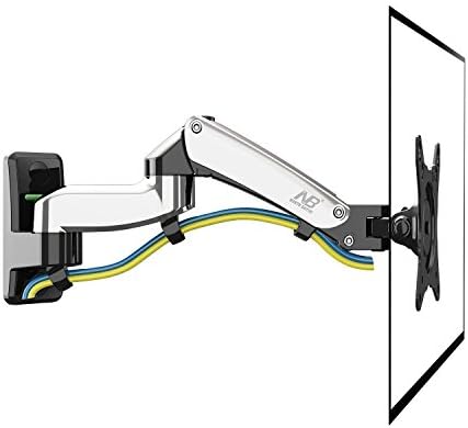 TV Wall Mount Bracket for 17'' - 27 inch LED LCD Flat Panel Screens up to 15.4lbs Universal Full Motion Articulating Gas Spring FMWM150