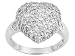 14KT WG 1.00CTW DIAMOND HEART RING