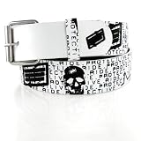 Hip Hop Wholesale - SKULL SNAP ON BELT WITH BUCKLE FIT ANY KIND OF BUCKLE