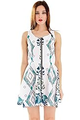 Polyester Geometric Print Skater Dress/Evening Dress/Prom Dress/Wedding Party Dress 