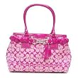 Coach Signature Hamptons Carryall Bag Purse Tote 13065 Hot Pink